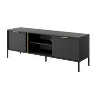 TV-LOWBOARD Anthrazit LARYSA G RTV-Schrank - Graphitfarben, Holzwerkstoff (153.1/53.4/39.5cm) - Sepro Meble