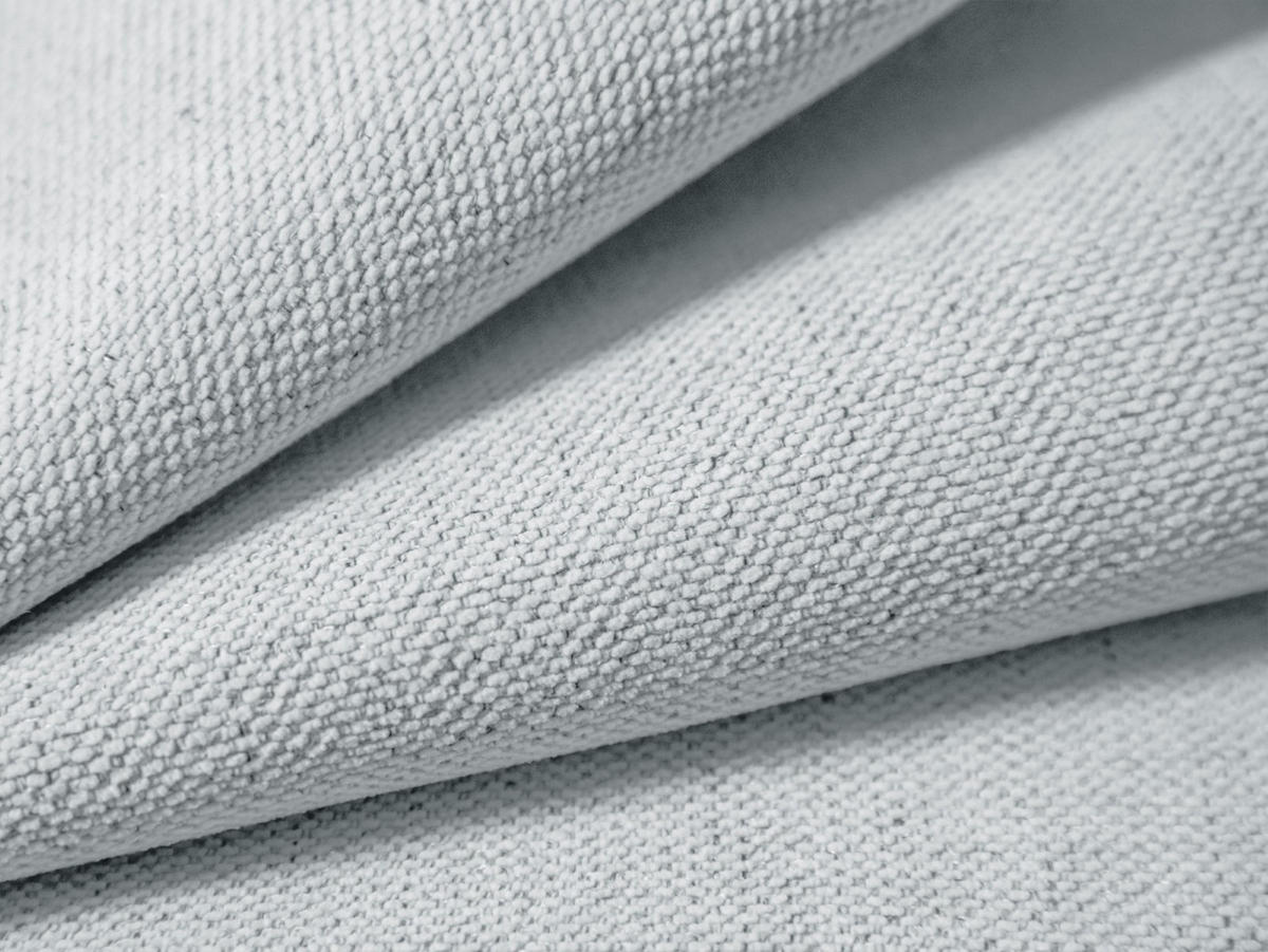 BETT mit Bettkasten und Kopfteil Campi aus strukturiertem Stoff hellgrau 200x200cm - Hellgrau, Textil (200/200cm) - Cosmopolitan Design