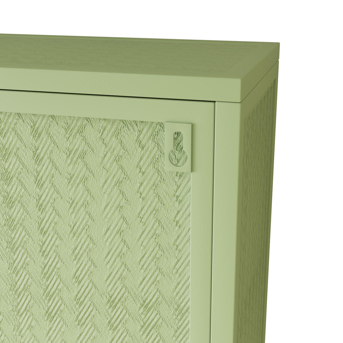 KÜCHENOBERSCHRANK mit Glasfront in Grün – 2 Türen, 3 Ebenen, abnehmbarer Boden - Grün, Glas (70/60/23cm) - BEAOK