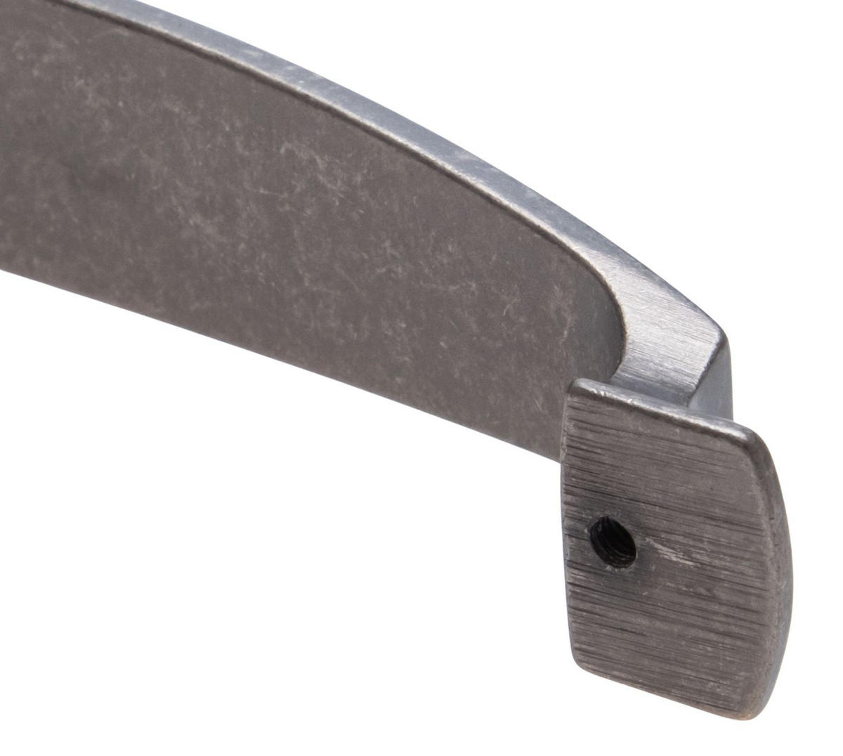 MÖBELGRIFF BA 128mm Altsilber Silber antik Vintage-Stil eckig zeitlos + Schrauben - Silberfarben, Metall (2.5/2.8/15.4cm) - Livingpoint24