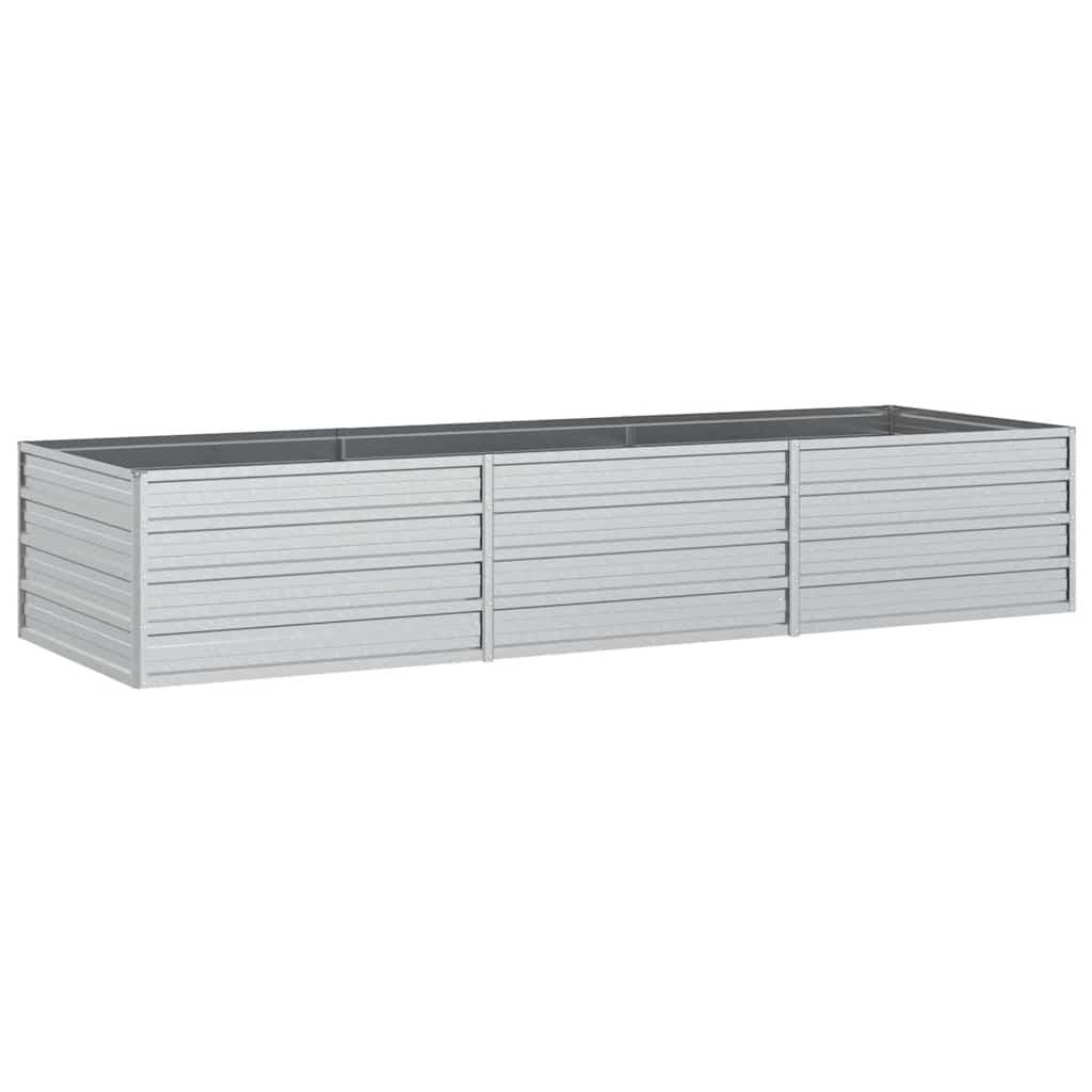 vidaXL Hochbeet Silber 80x45x240 cm