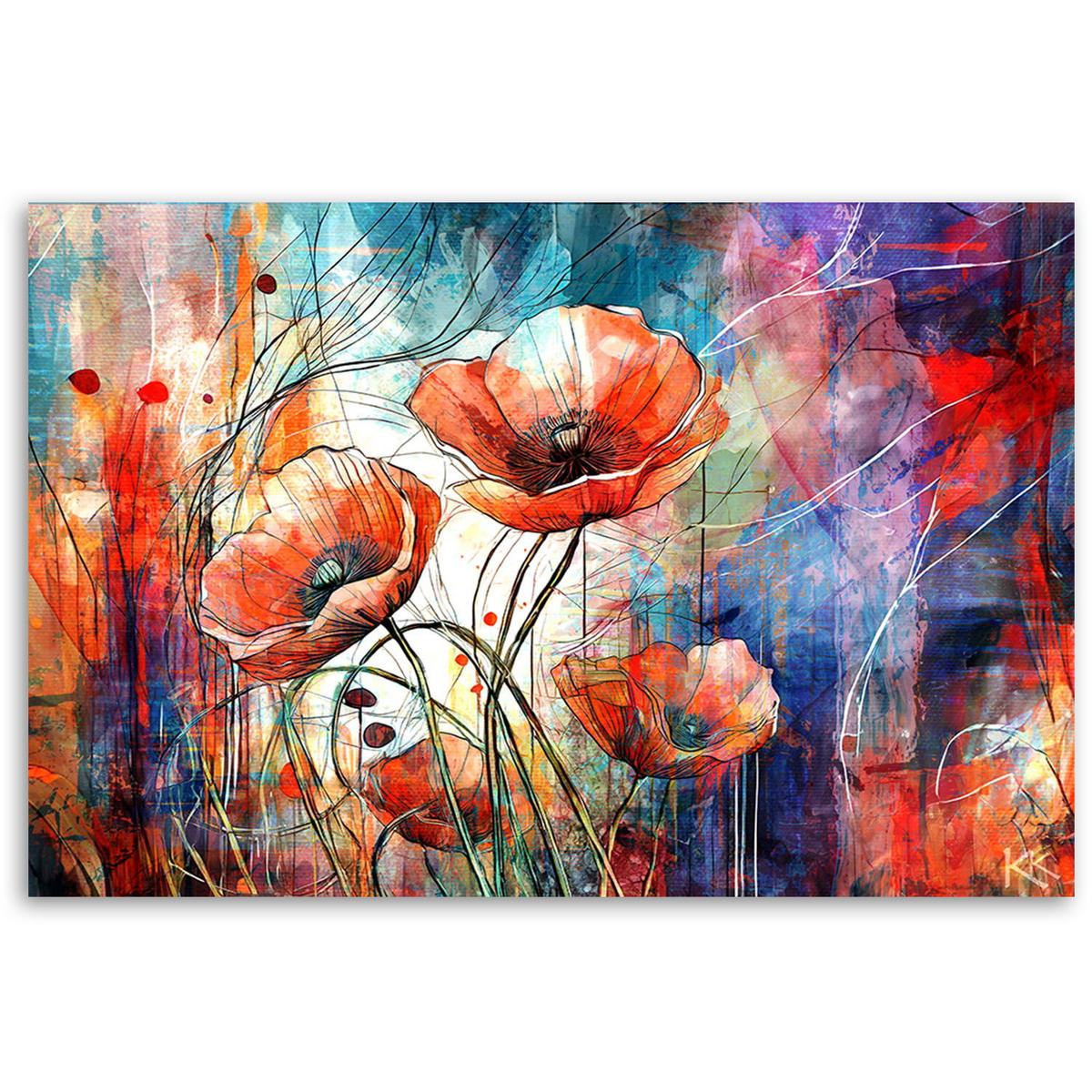 KUNSTDRUCK Lila 60/40 cm - Lila, Textil (60/40cm) - KUNSTLOFT