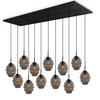 HÄNGELEUCHTE Echos 12-flammig Rauch Ø 18cm - Anthrazit/Schwarz, Glas (18/18/20cm) - s.luce