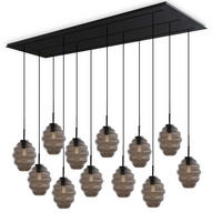 HÄNGELEUCHTE Echos 12-flammig Rauch Ø 18cm - Anthrazit/Schwarz, Glas (18/18/20cm) - s.luce