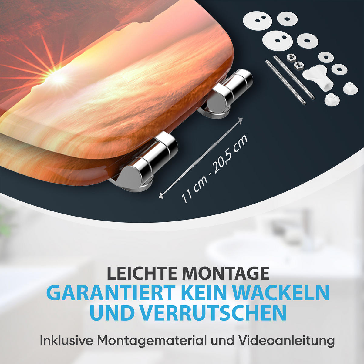 WC-SITZ mit Absenkautomatik Grand Canyon - Orange, Holzwerkstoff (38/6/47cm) - Sanilo