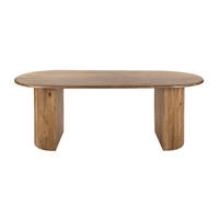 ESSTISCH Wave Beige 90/215/ 78 cm - Beige, Holz (90/215/78cm) - Hoyz Collection