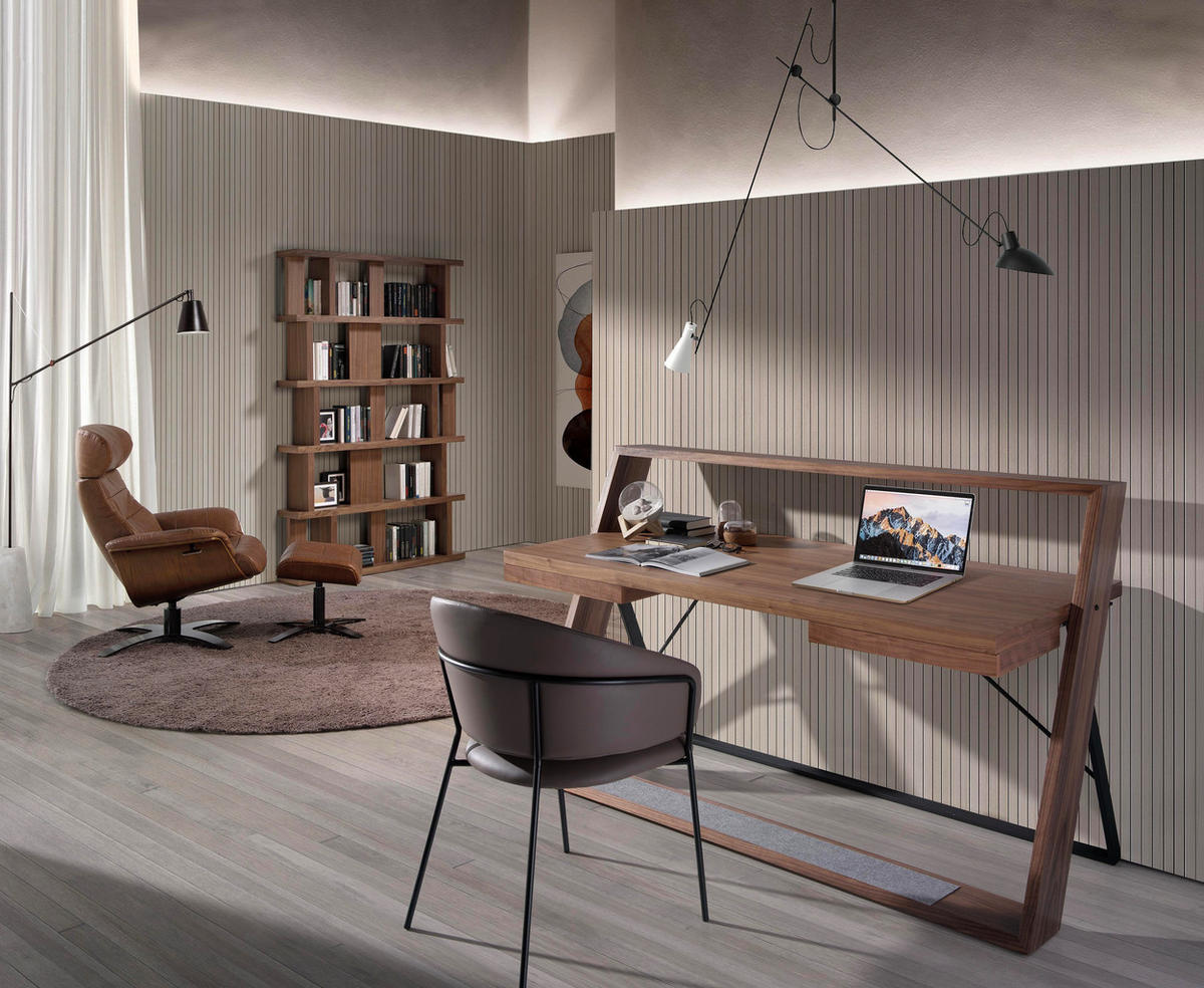 SESSEL Leder Braun und Grau 80 / 84 / 100 cm - Dunkelgrau/Braun, Leder (80/100/84cm) - ANGEL CERDA