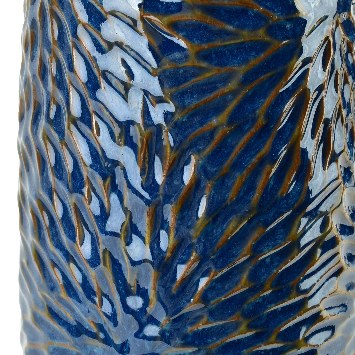 KERZENSTÄNDER Yarine Blau 11/9/17 cm Keramik - Blau, Keramik (9/17/11cm) - Mondex