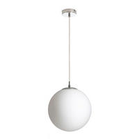 PENDELLEUCHTE LUNA 30 Opalglas 15 W - Chromfarben, Metall (30/30/120cm) - Rendl