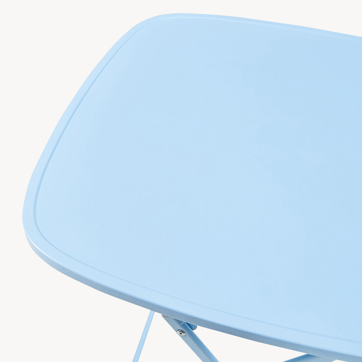 GARTENKLAPPTISCH Sande - Hellblau, Metall (70/70/71cm) - [en.casa]
