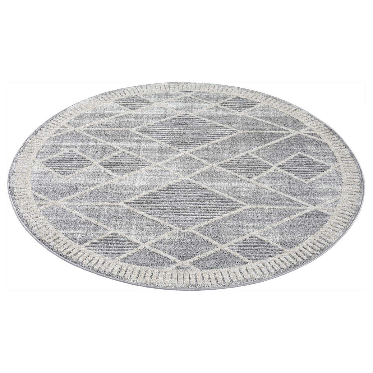 KURZFLOR-TEPPICH Flair 178 Grau 200x200 cm - Grau, Textil (200/200cm) - carpet city