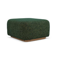 POUF Strukturstoff Stoff Grün - Braun/Grün, Holz/Textil (83/95/41cm) - Makamii