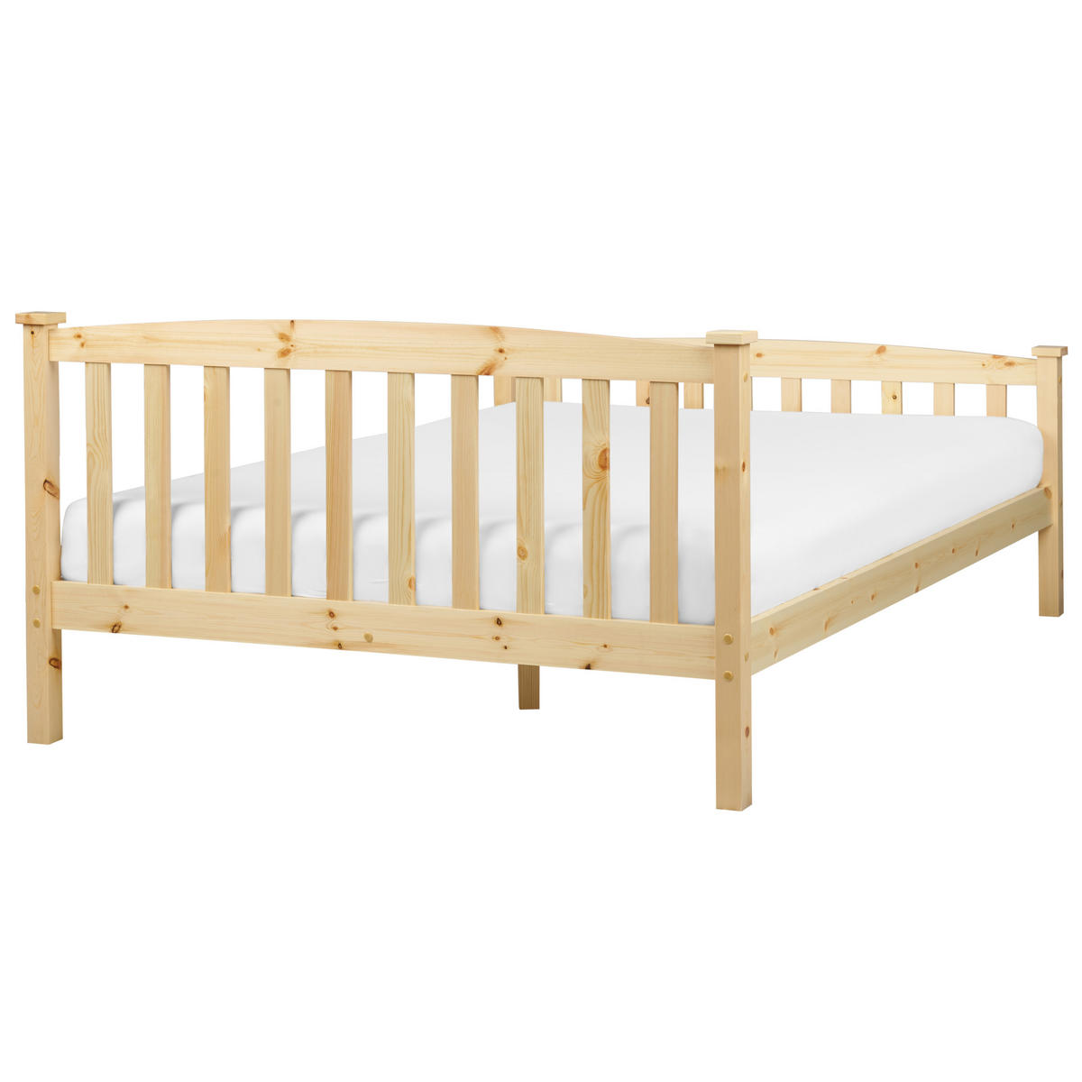 BETT mit Lattenrost 140x200 cm Heller Holzfarbton Giverny - Hellbraun, Holz (140/200cm) - Beliani