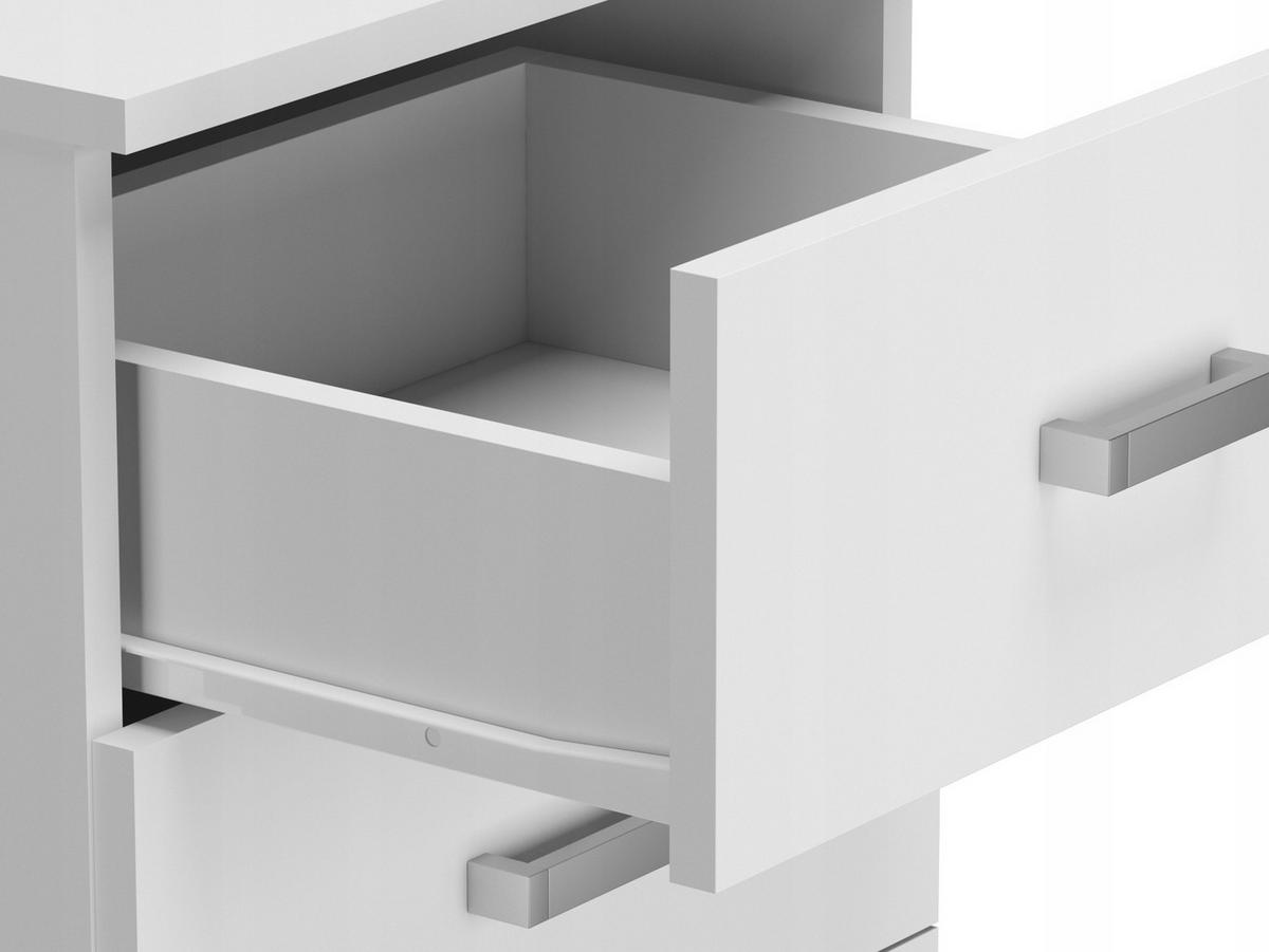 NACHTTISCH CR3-LOFT-2S Weiß 42/40,3/44,3 cm - Weiß, Holzwerkstoff (42/44.3/40.3cm)
