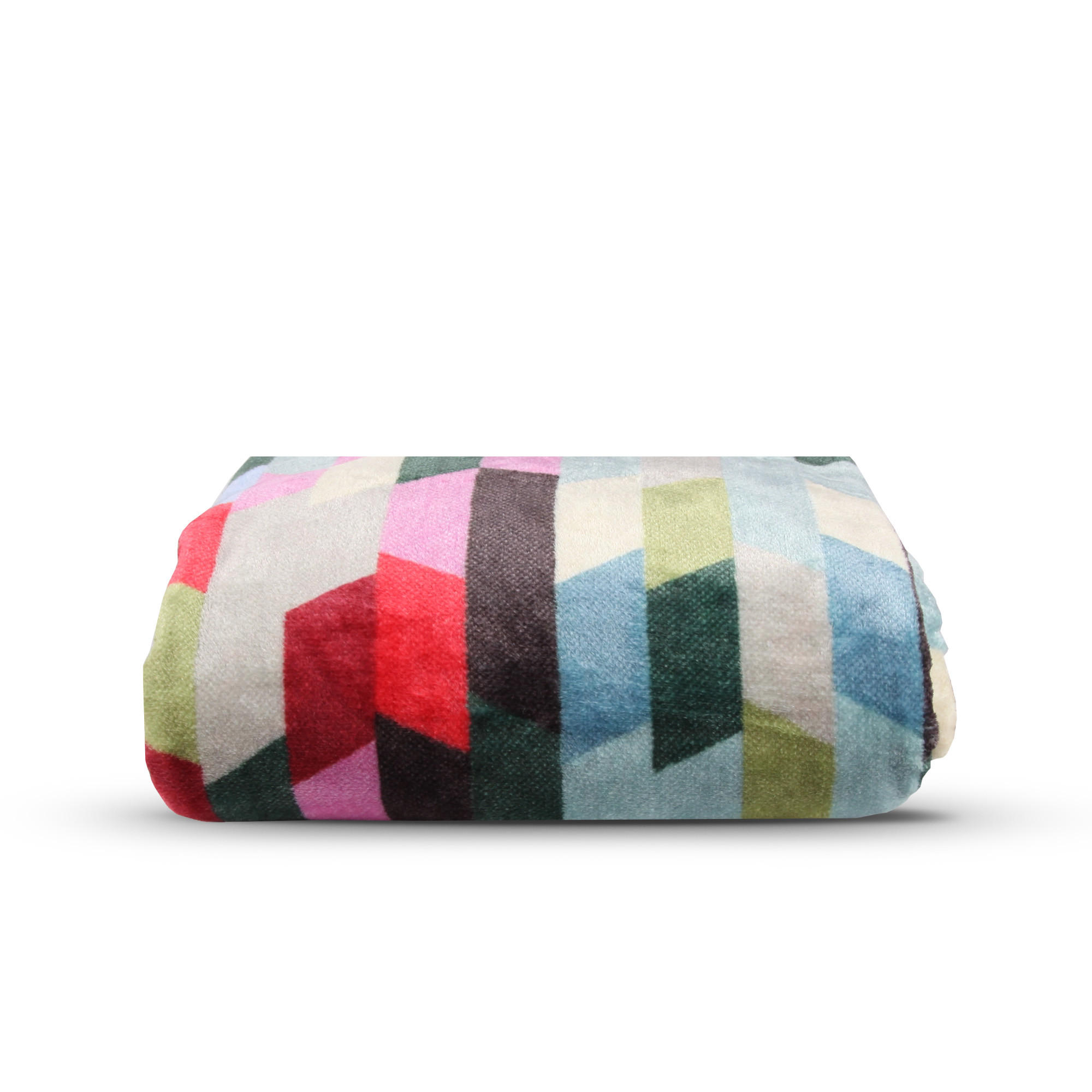 WOHNDECKE 150x200cm Design - Trapez - Türkis/Multicolor, Textil (150/200cm) - Bestlivings