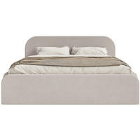 POLSTERBETT Umike Graubeige Samt 180x200 cm - Taupe, Textil (180/200cm) - Selsey