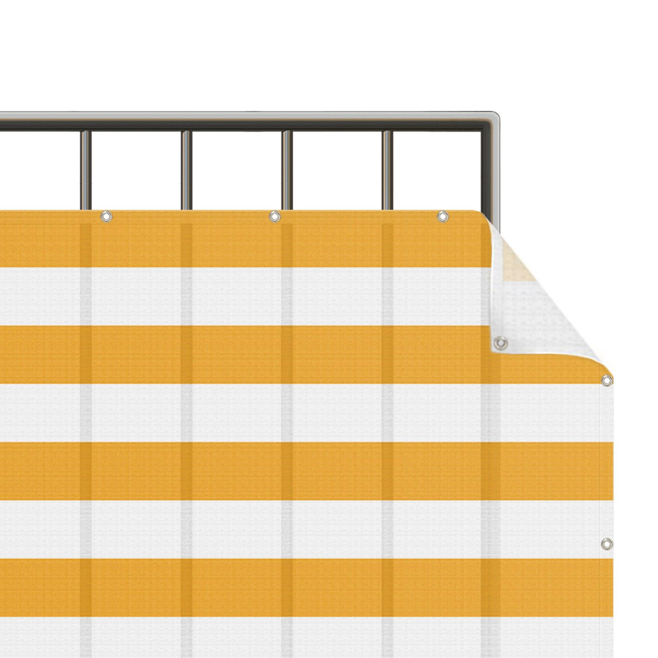 BALKON SICHTSCHUTZ Querstreifen in Warmem Gelb 700/50 cm - Gelb, Kunststoff (700/50cm) - Bilderwelten