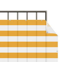 BALKON SICHTSCHUTZ Querstreifen in Warmem Gelb 550/50 cm - Gelb, Kunststoff (550/50cm) - Bilderwelten