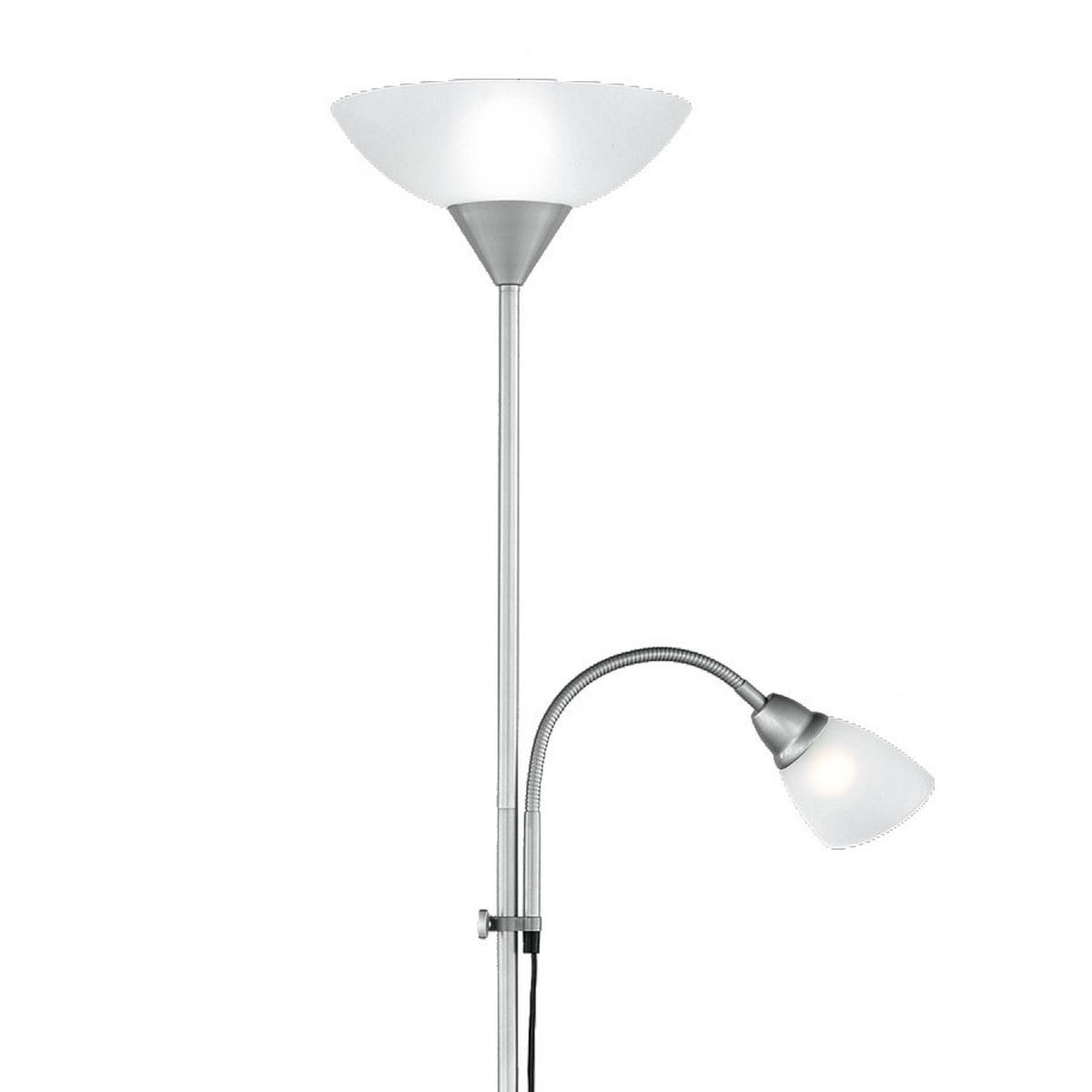 LED STEHLEUCHTE ERZWO Silber Metall - Silberfarben, Metall (28/28/180cm)