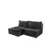 ECKSOFA Schlafsofa Amalia In Raven - Anthrazit, Holzwerkstoff/Textil (200/140cm) - Fun Möbel