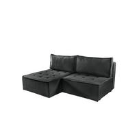 ECKSOFA Schlafsofa Amalia In Raven - Anthrazit, Holzwerkstoff/Textil (200/140cm) - Fun Möbel