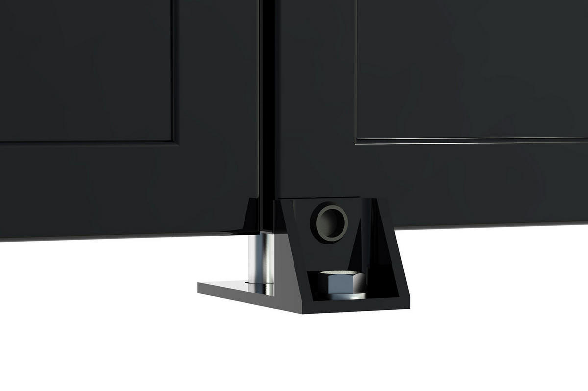 STAHLFLÜGELTOR Nali Ruivo Mattschwarz 3,5m H.160cm - Schwarz, Metall (343/160cm) - Casanoov