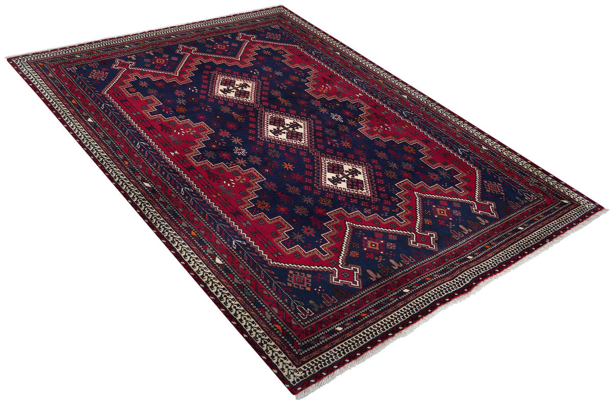 TEPPICH Afshar Blau 241/176 cm Schurwolle - Blau, Textil (176/241cm) - Looma