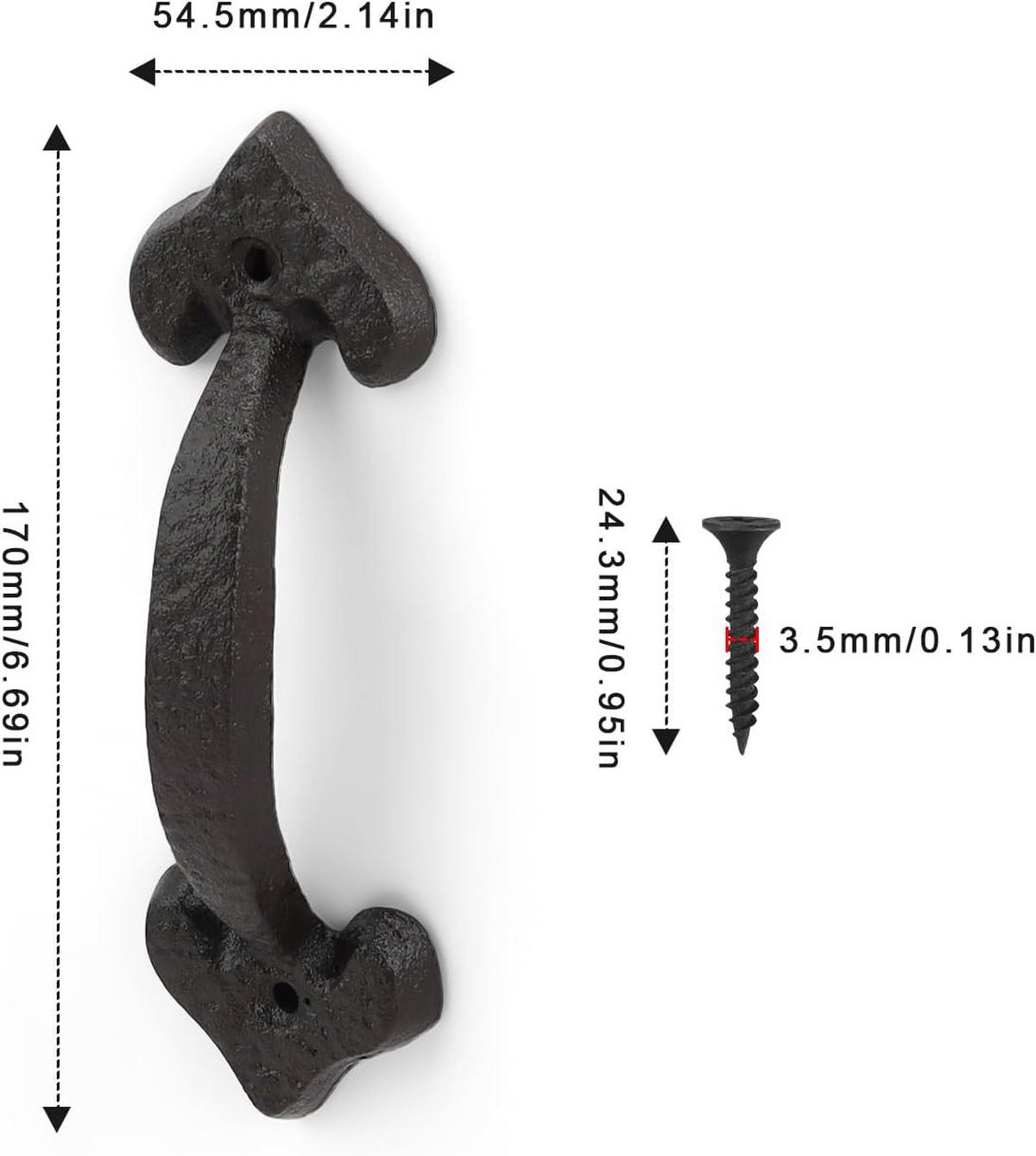 MÖBELGRIFF 2er-Set - Schwarz, Metall (5.4/2.5/17cm)
