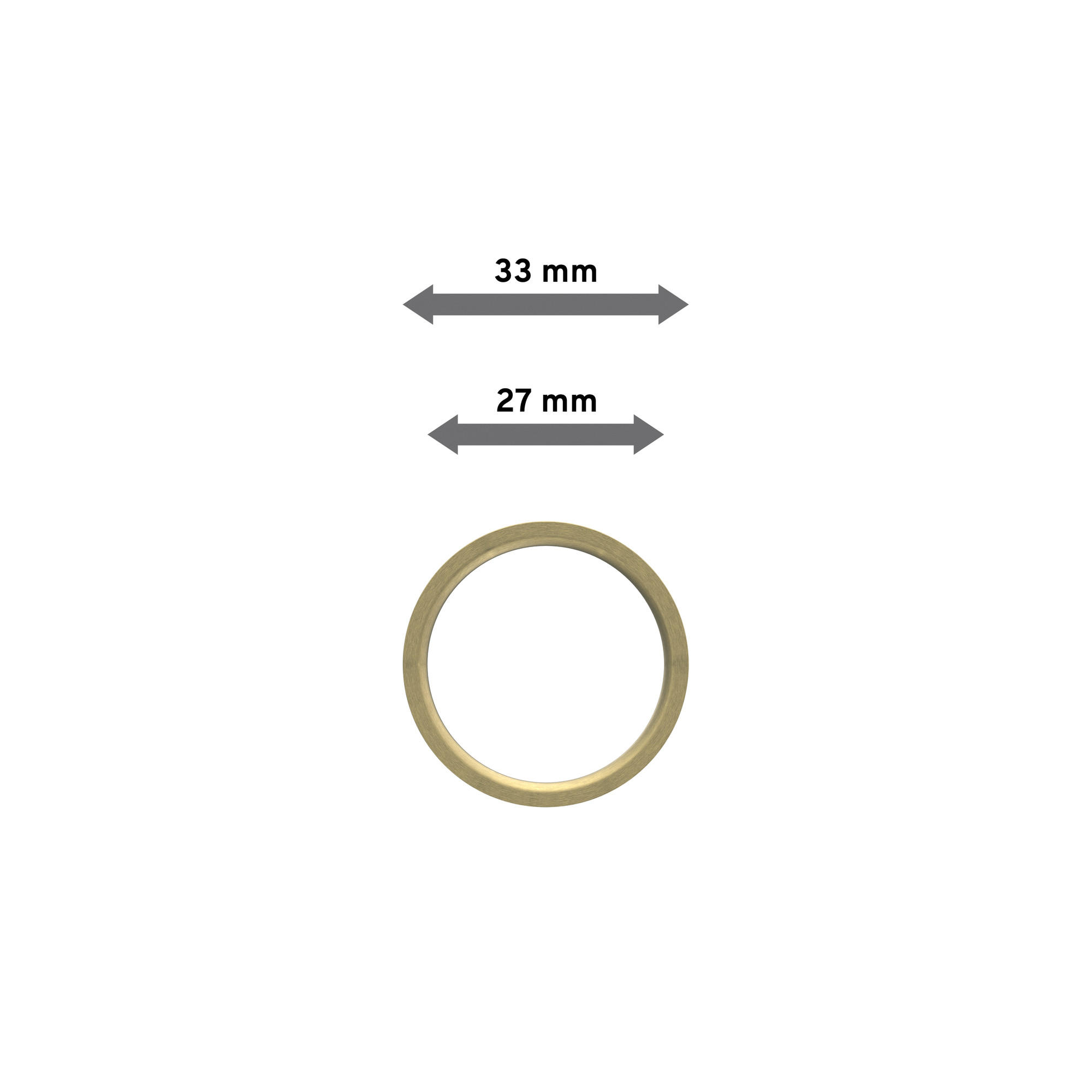 FLACHRINGE MIT FALTENHAKEN FÜR GARDINENSTANGEN 20 mm Ø, Messing-Optik, Packung 10 Stück - Messingfarben, Metall (20cm) - INTERDECO