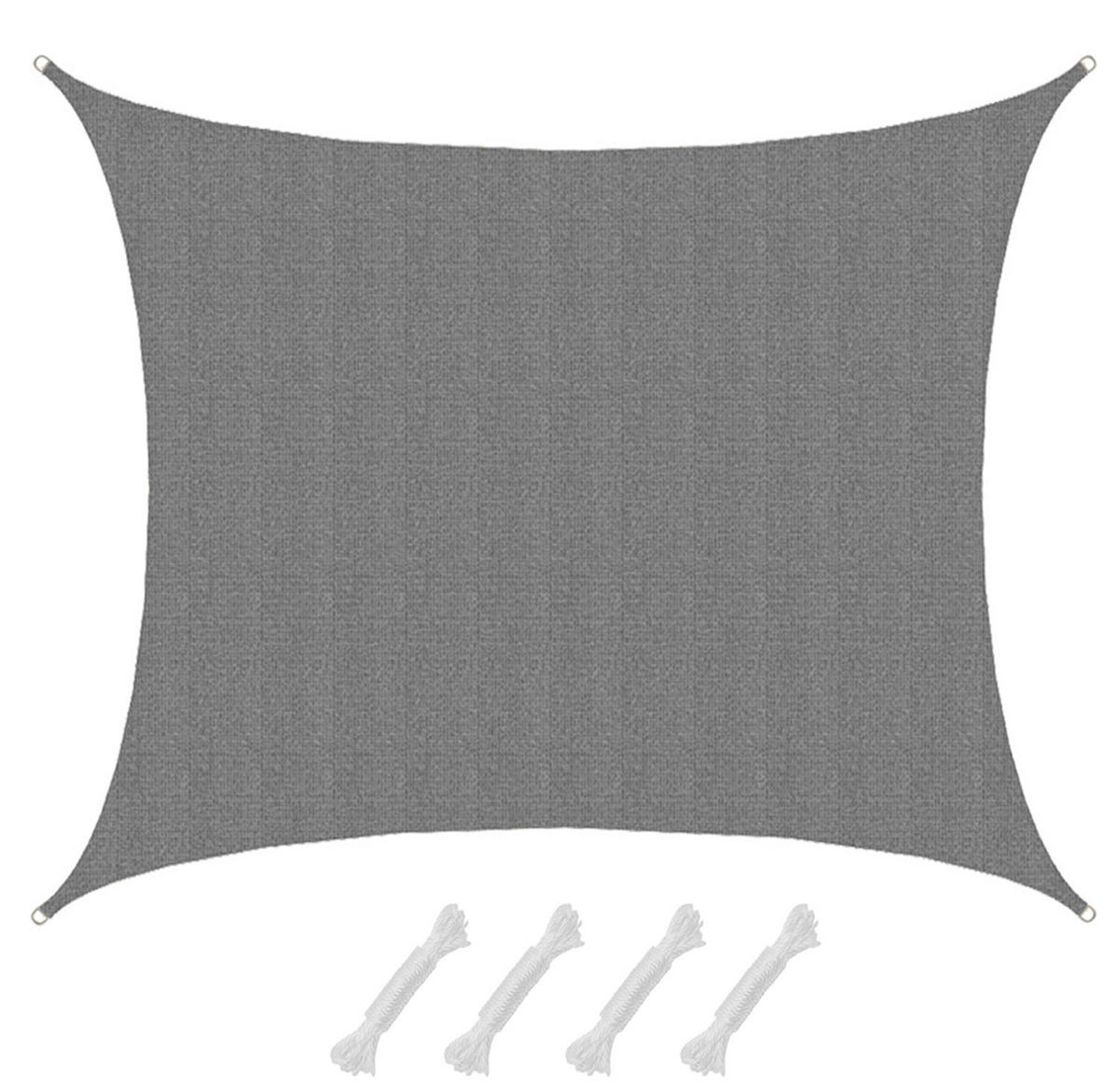 SONNENSEGEL Luftdurchlässig 600/500 cm Grau - Grau, Kunststoff (500/600cm) - Amanka
