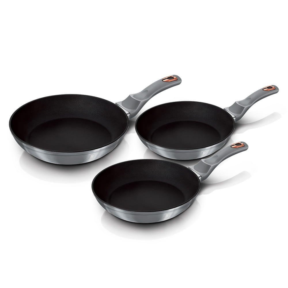 PFANNENSET Grau 28/28/5.5 cm BH6169 - Grau, Metall - Berlinger Haus