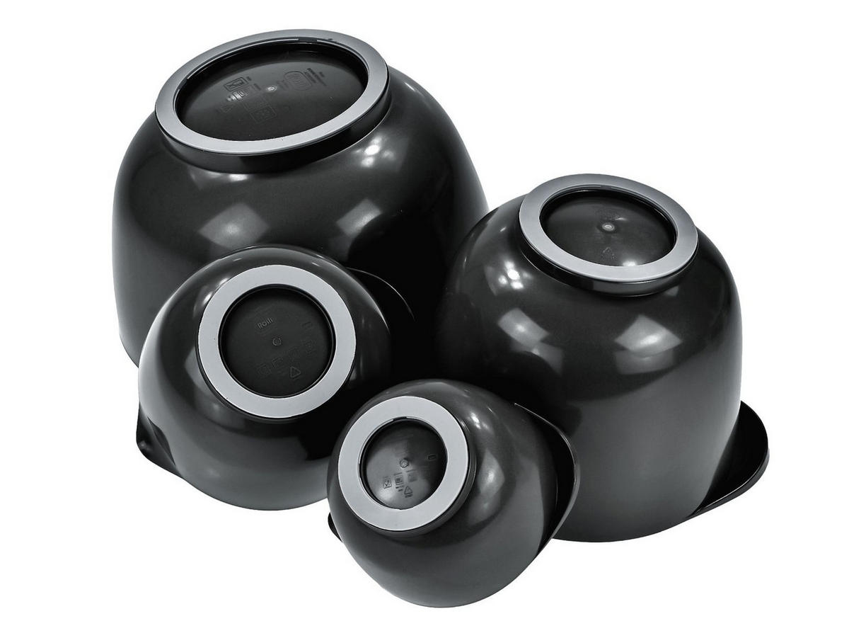 RÜHRSCHÜSSEL-SET Margrethe New schwarz (4tlg) - Schwarz, Kunststoff (21/15cm) - Rosti