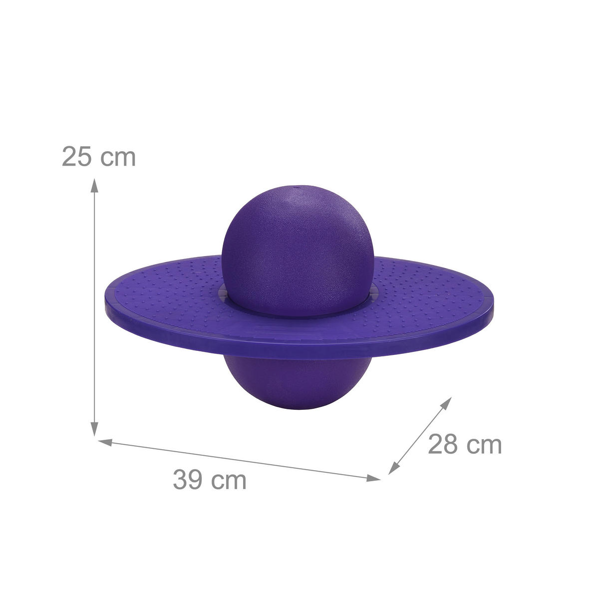 POGO lopta - ljubičasta, plastika (39/28cm) - Relaxdays