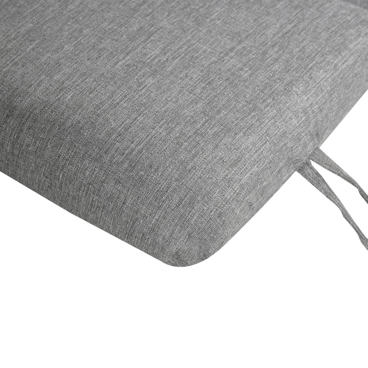 LIEGENAUFLAGE Grau meliert 60/180 cm Brescia Premium - Grau, Textil (180/5/60cm) - Beliani