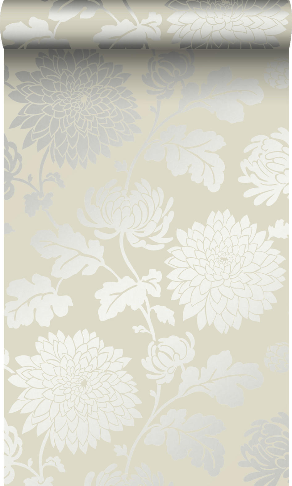 TAPETE Blumen 53 cm x 10.05 m - Beige, Papier (53/1000cm) - Origin Wallcoverings