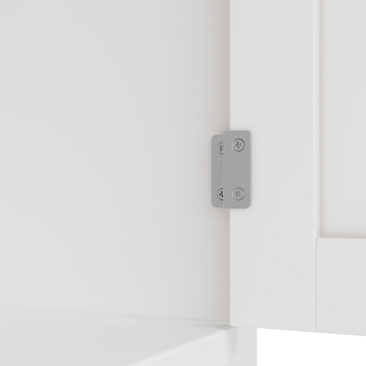 KÜCHENSCHRANK mit Weinregal 120 x 40 x 188 cm MDF Weiß - Weiß, Metall (40/188/120cm) - Meubliv