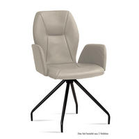 ARMLEHNSTUHL (2er-Set) Dionis 58x92x60 Schwarz/Natur - Schwarz/Naturfarben, Kunststoff (60/92/58cm) - 58aufmkessel