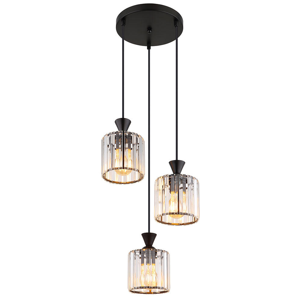 Globo Lighting Hängeleuchte Schwarz 32x120x32 cm