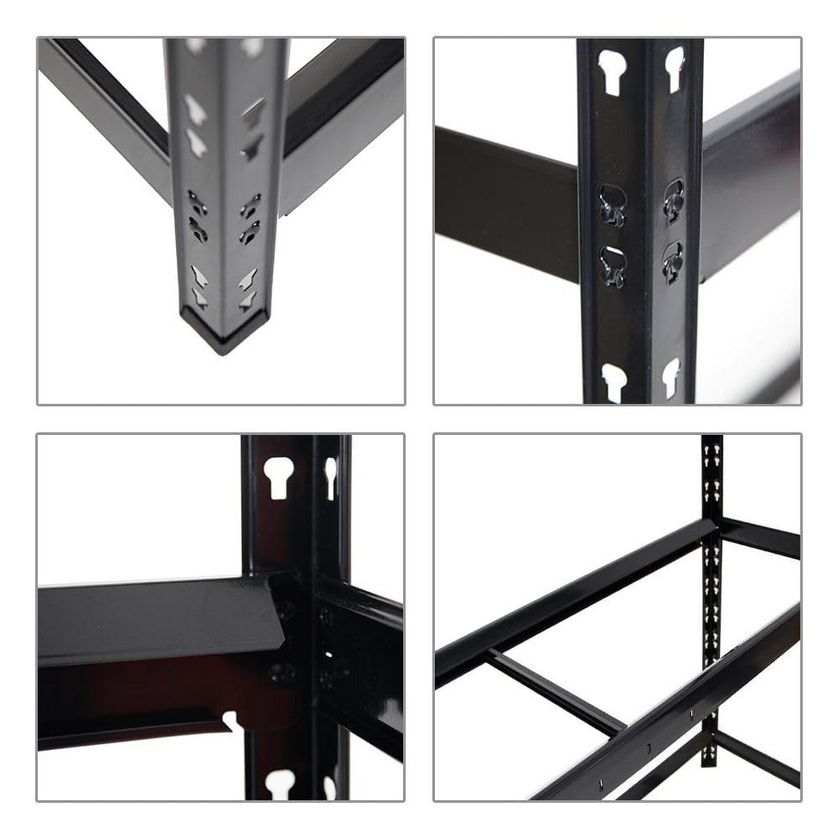 REIFENREGAL Tiger XL 2er-Set mit 2x 200x150x45 cm 300 kg Fachlast bis zu 36 Reifen Schwarz - Schwarz, Metall (300/200/45cm) - PROREGAL