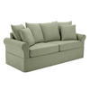SOFA 3-Sitzer, Grau - Grau, Textil (84/92/200cm) - Oviala