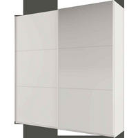 SCHWEBETÜRENSCHRANK ORIANNA 225/244/65 cm 2-türig mit Spiegel Weiß - Weiß, Holzwerkstoff (225/244/65cm) - MASSENO