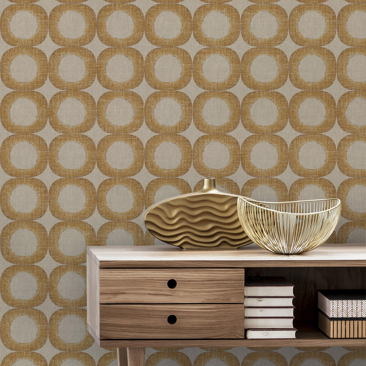 VLIESTAPETE - Harmony Sand - Sandfarben, Papier/Kunststoff (52/1000cm) - Sublime