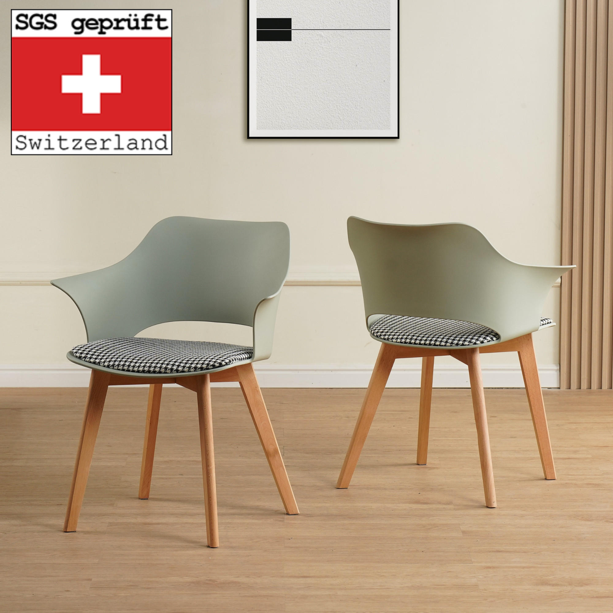 ESSZIMMERSTUHL AALBORG 4er-Set - Grün, Kunststoff (64/76/57cm) - Albatros