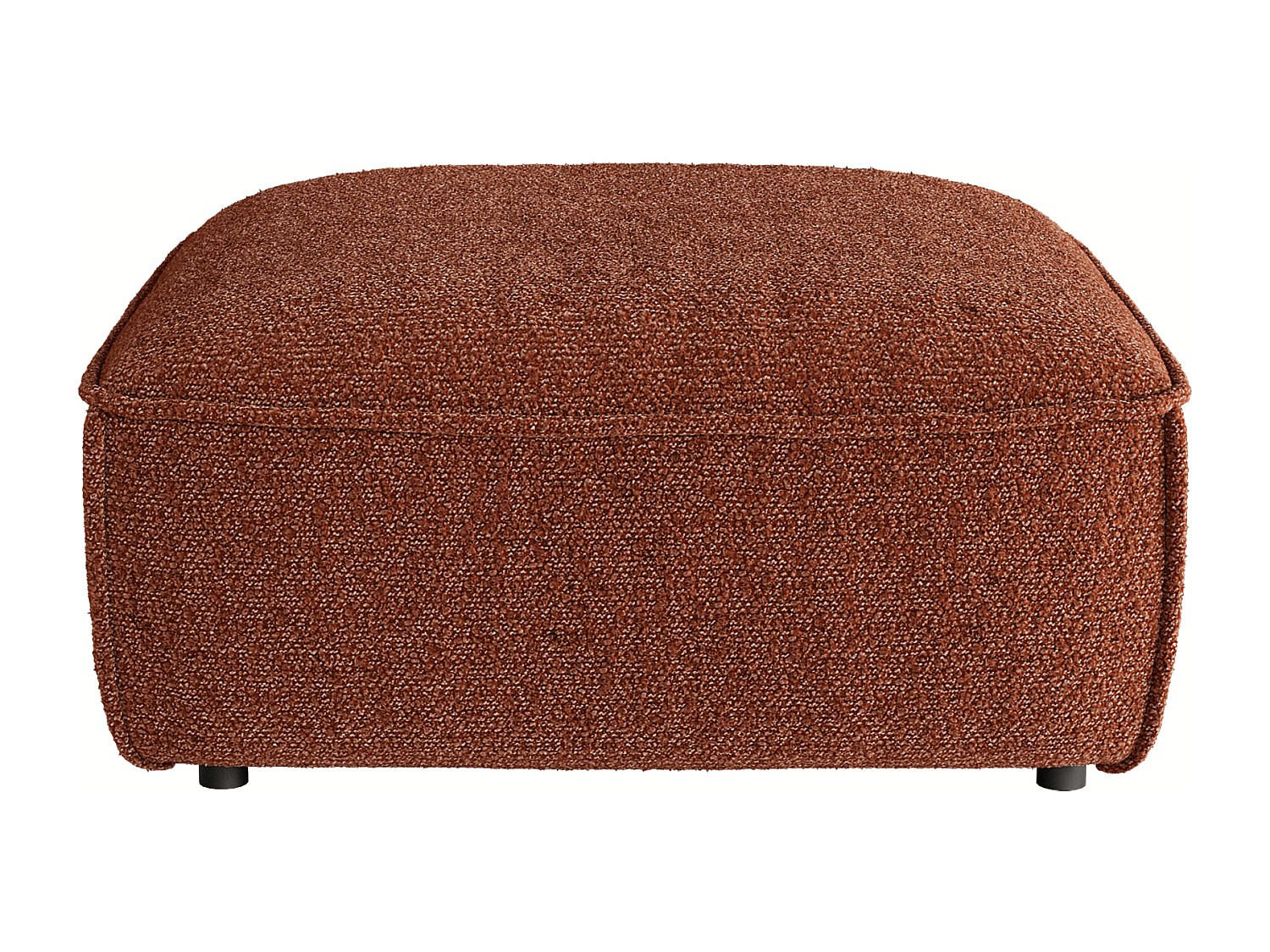 SITZHOCKER - 1 Person - stoff - terracotta Camilio - Terracotta, Textil (75/44/97cm) - Vente-Unique