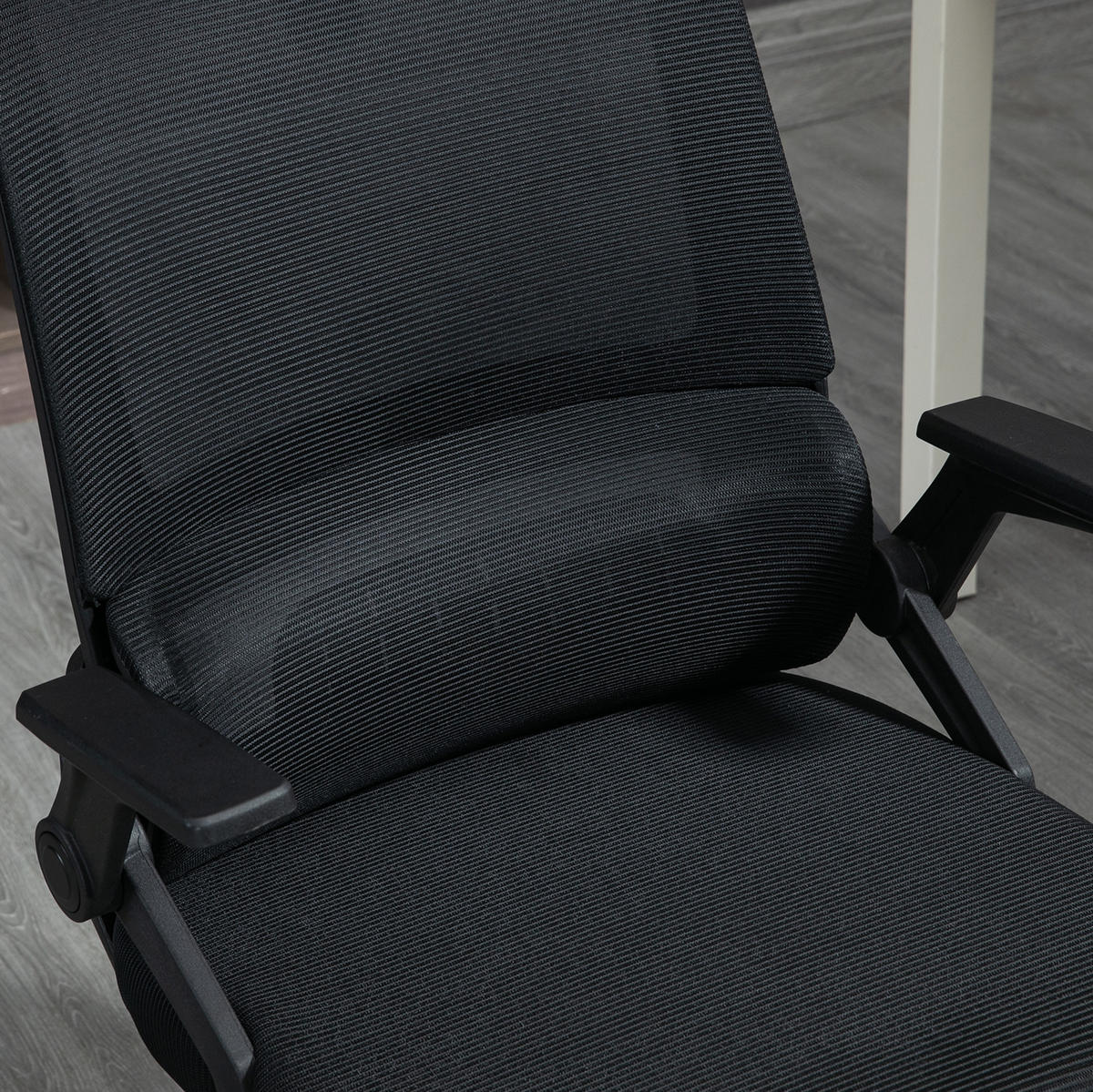 BÜROSTUHL höhenverstellbar mit Kopfstütze Schwarz - Schwarz, Kunststoff (61/119/58cm) - Meubliv