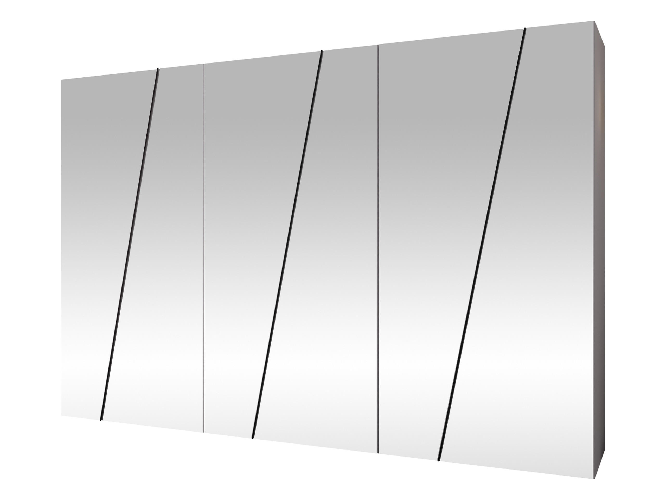 DREHTÜRENSCHRANK Zen 6L 300 cm - Schwarz/Weiß, Holzwerkstoff/Kunststoff (300/202/50cm) - MIRJAN24