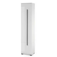 BADSCHRANK M12 Weiß Hochglanz 45/200/35 cm hoch links - Weiß Hochglanz, Holzwerkstoff (45/200/35cm) - Livojo