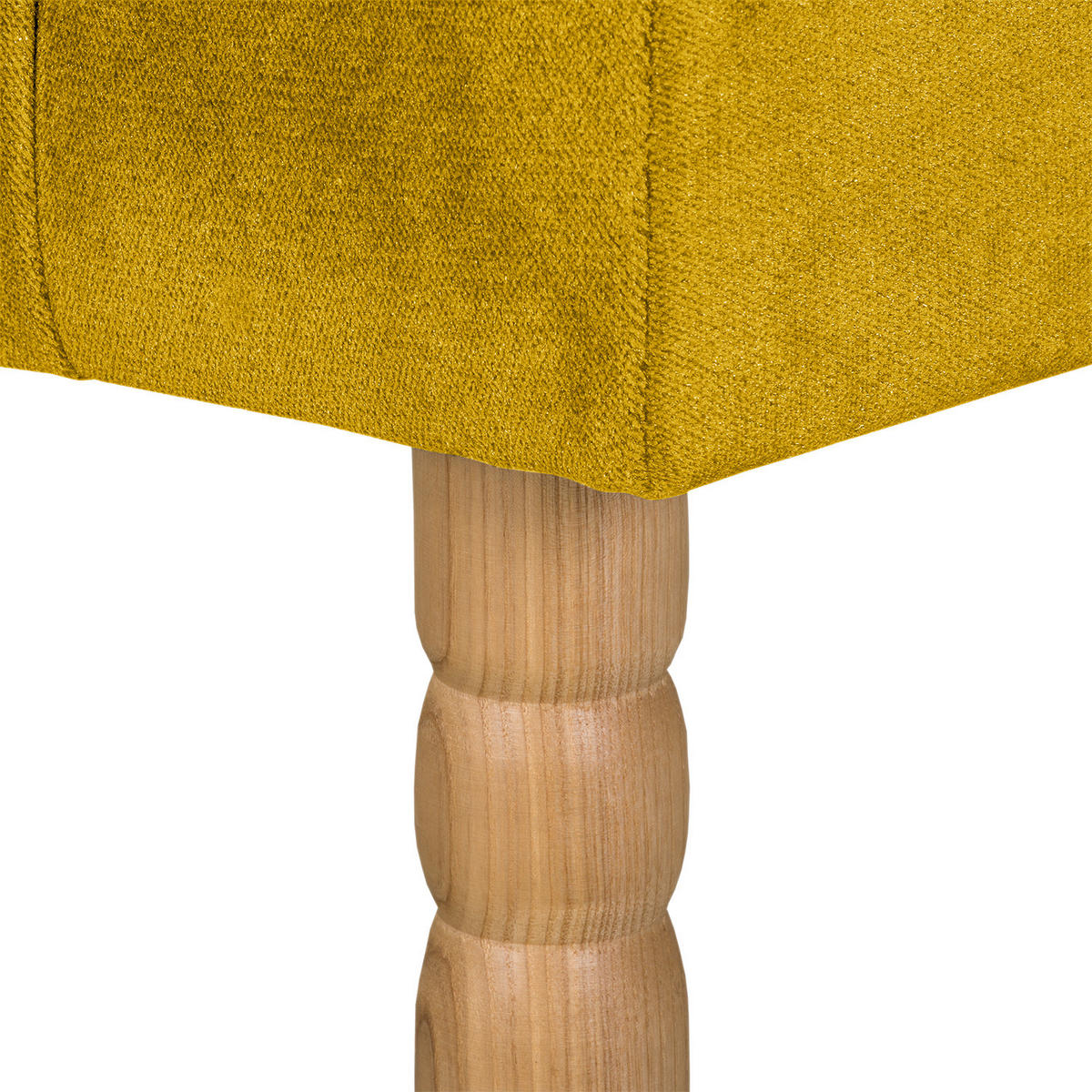 POLSTERBANK - Samt - Gelb, Textil (101/51/33cm) - home24