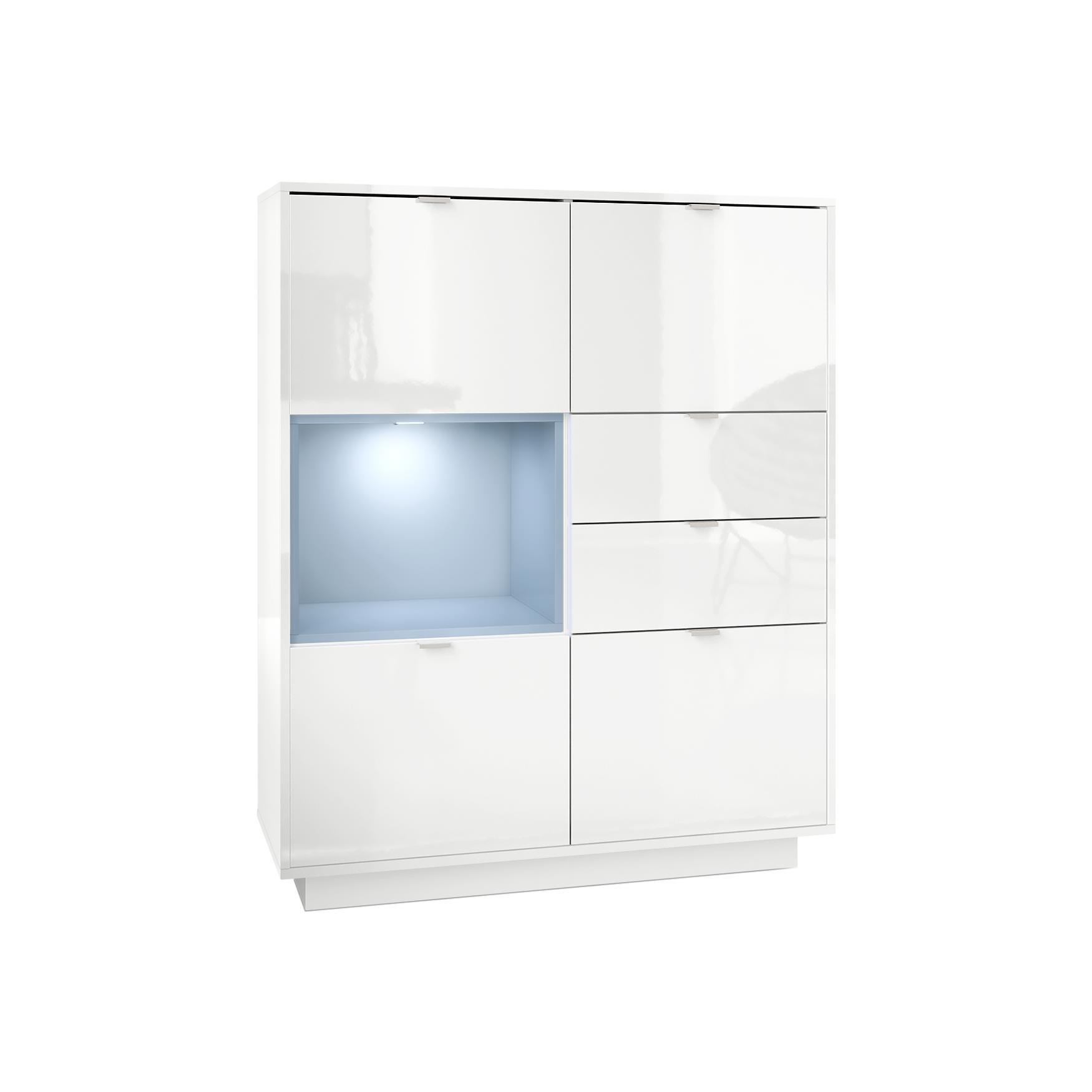 HIGHBOARD Metro Einsatz in Denim matt - Pastellblau, Holzwerkstoff (103/123/38cm) - Vladon