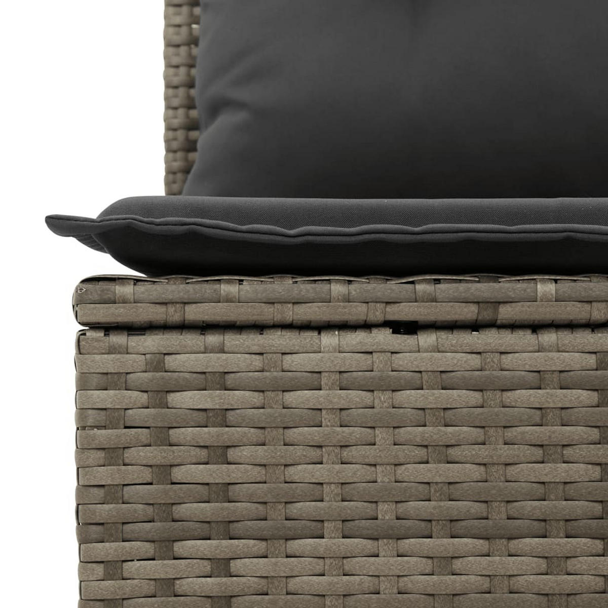 GARTEN-SOFAGARNITUR 3-teilig Mit Kissen Grau Poly Rattan - Grau, Kunststoff - vidaXL